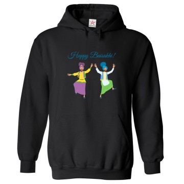 Happy Baisakhi! Bhangra Punjabi Festival Print Unisex Kids & Adult Pullover Hoodie									